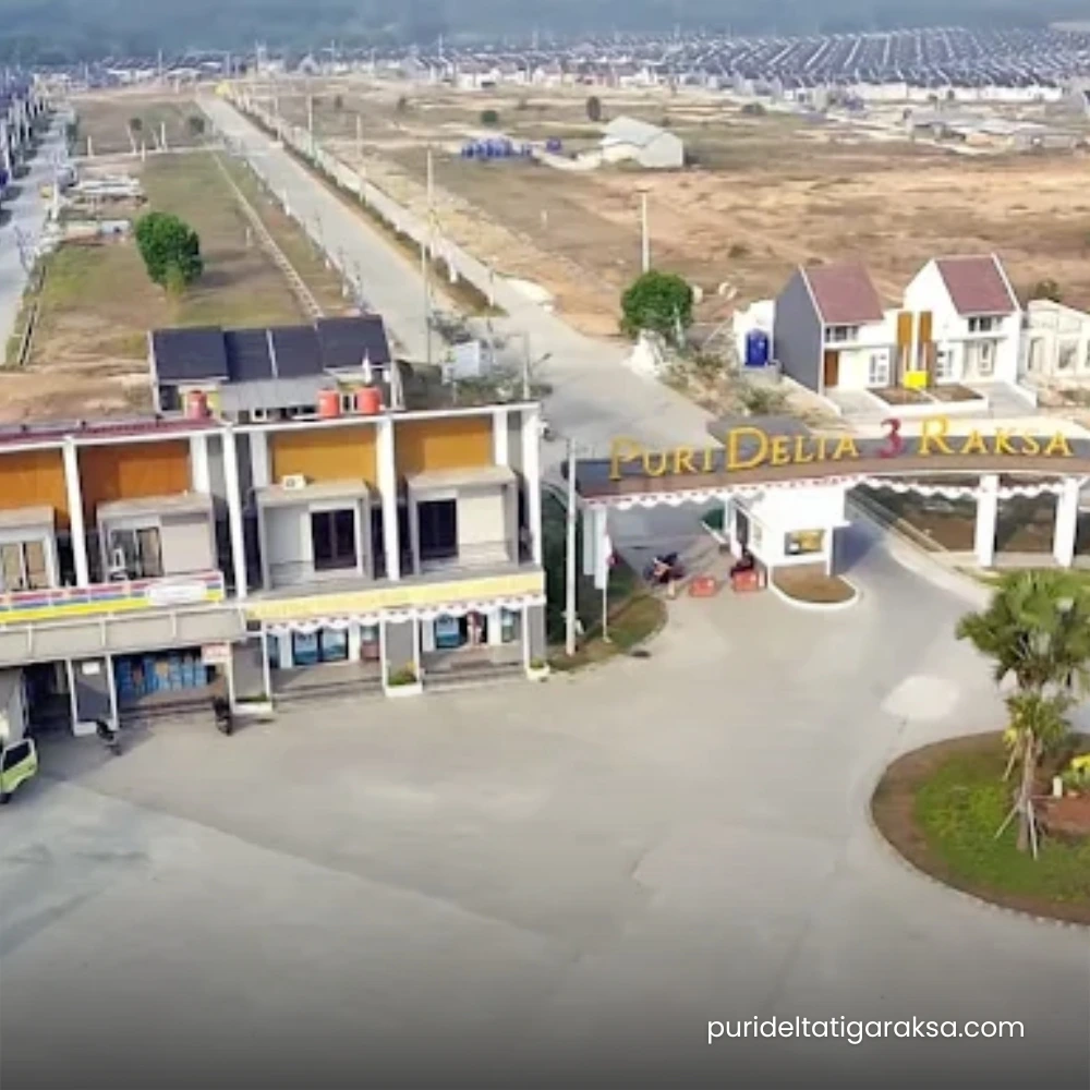 Kondisi akses jalan menuju Puri Delta Tigaraksa – sudah beraspal dan dapat dilalui kendaraan